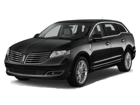Black 2018 Lincoln MKT town car facing towards the left